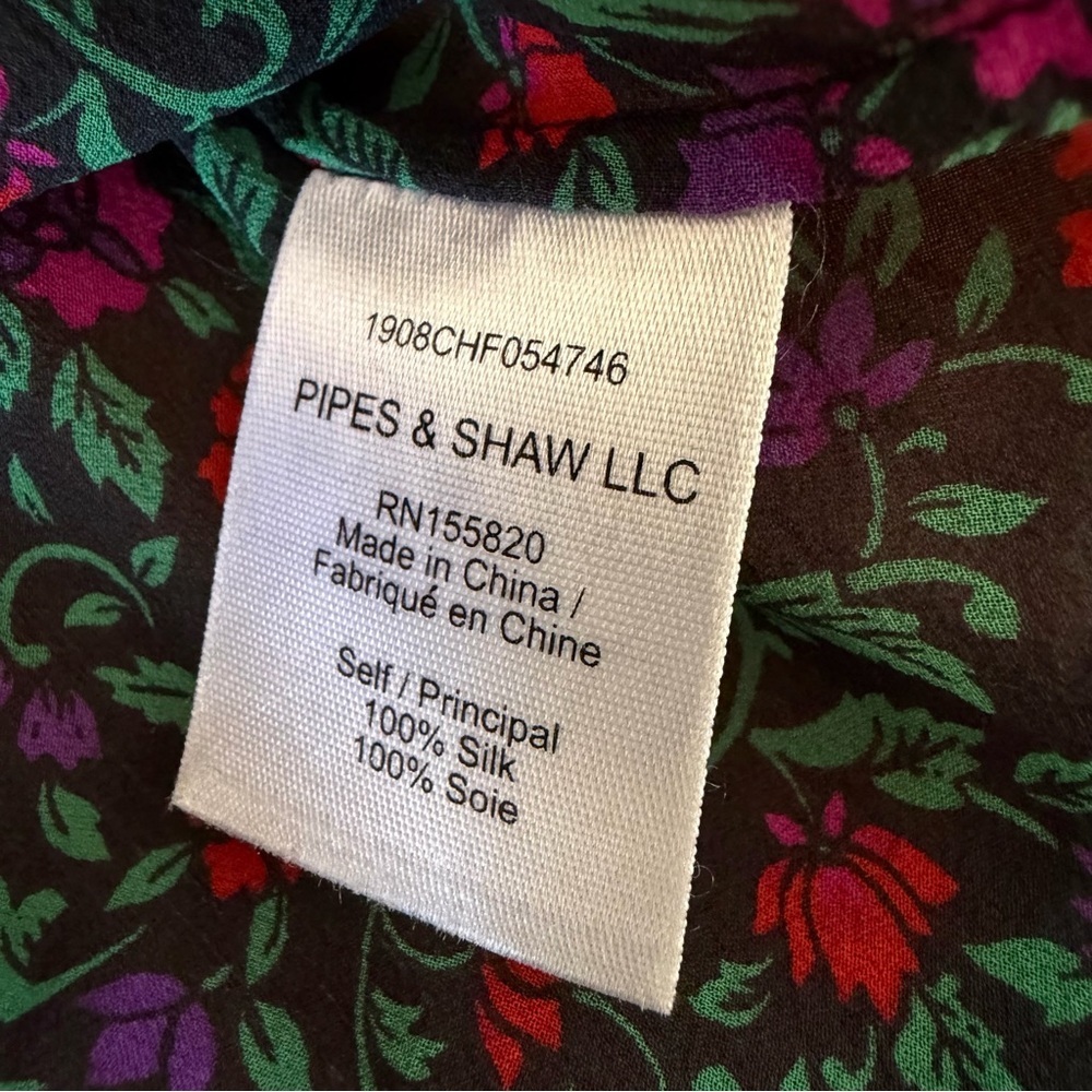Veronica Beard Ashlynn Floral Silk Blouse size 6 - Picture 7 of 10